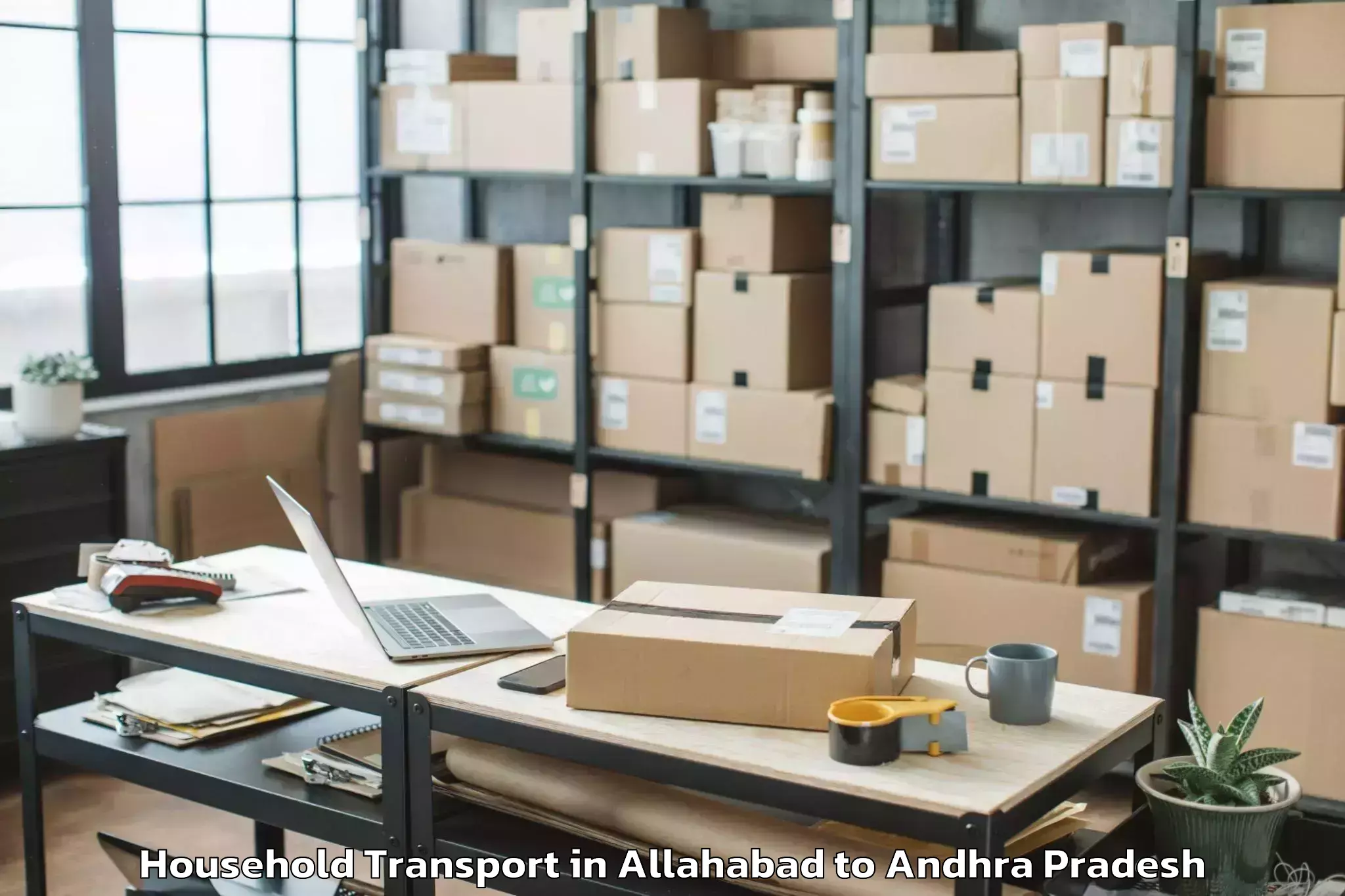 Easy Allahabad to Gudlavalleru Household Transport Booking